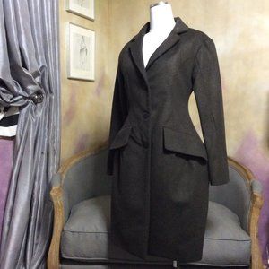 RARE! Rose A Pois NWOT gray structured wool coat, size 42